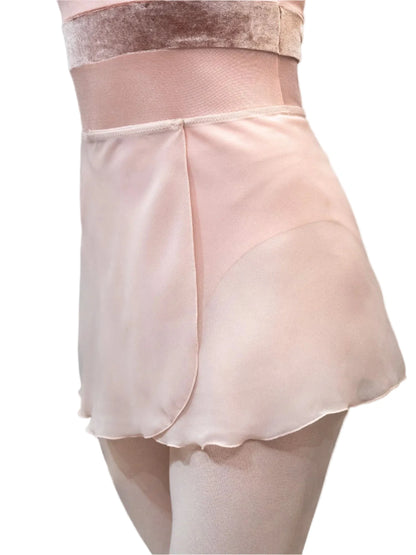 Gonnellino chiffon rosa Wish Dance Shop, in seta attorcigliata per adulti, lunghezza 35 cm, vari colori disponibili.