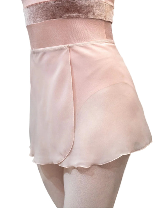 Gonnellino chiffon rosa Wish Dance Shop, in seta attorcigliata per adulti, lunghezza 35 cm, vari colori disponibili.