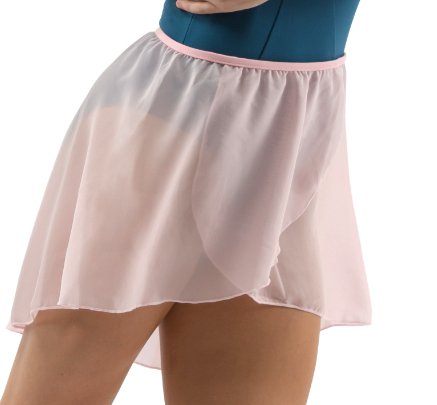 Gonnellino in chiffon di seta MARISA RM/RD per adulti, lunghezza 35cm, in vari colori, ideale per danza e performance.