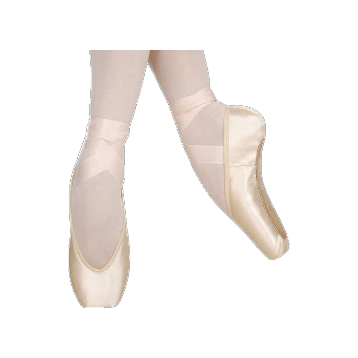Punte da Danza Classica Mascherina Bassa di Forma Ovale Varia Morbidezza e Larghezza Senza Cordoncino, vista dall'alto