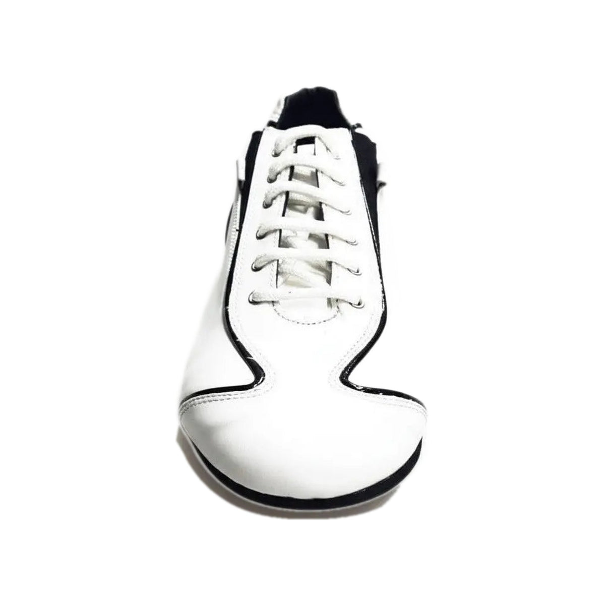 Scarpa sneaker Habana in pelle bianca con profili neri e suola in Microlight, stile comodo e moderno di Wish Dance Shop.