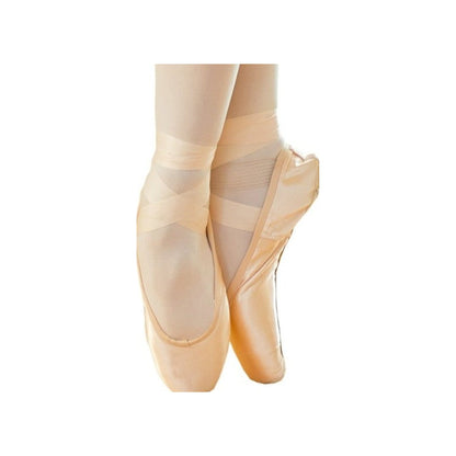 Punte da danza JANAS STUDIO (PPRD) per principianti, appoggio piatto e largo, ideali per esercizi di danza.
