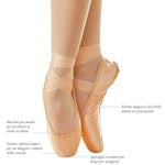 Load image into Gallery viewer, JANAS STRONG (MARD)  - Punta da Danza per Medio Avanzato appoggio piatto e largo suola Dura
