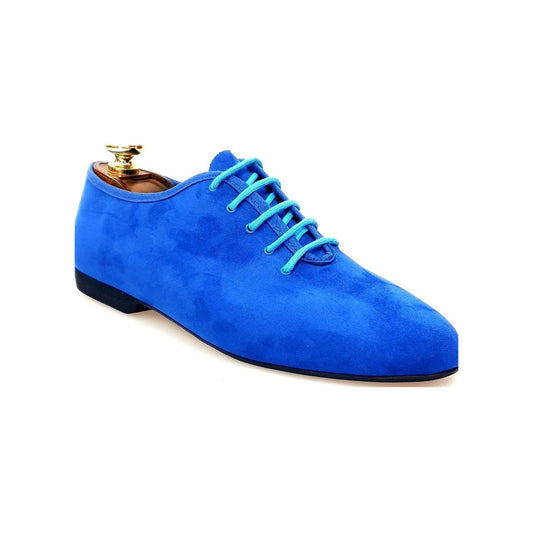 Scarpa Jazz 03 da Allenamento in Camoscio Blu di Wish Dance Shop, ideale per danza e esercizi.