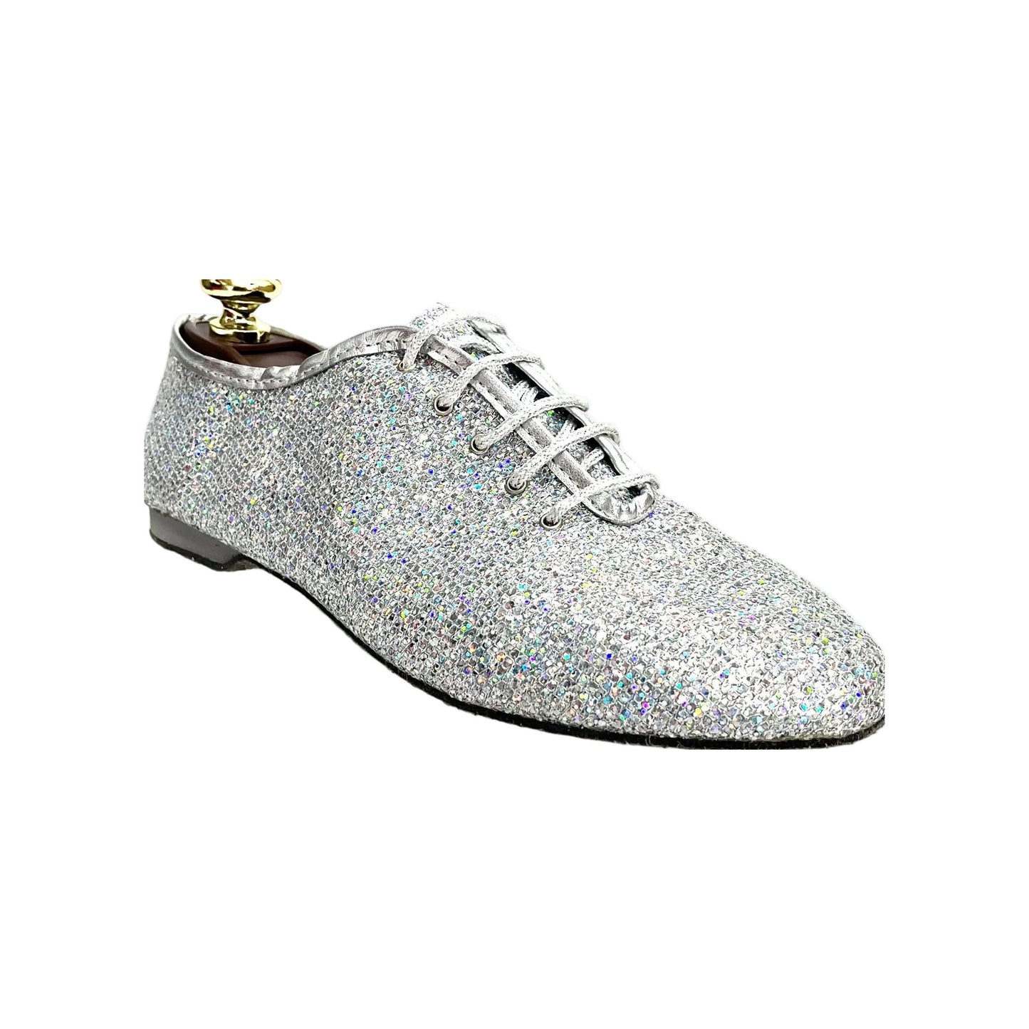 Scarpa Jazz Wish Dance Shop Jazz 03 in Prisma Silver con dettagli lucidi e suola in gomma, ideata per danza jazz.
