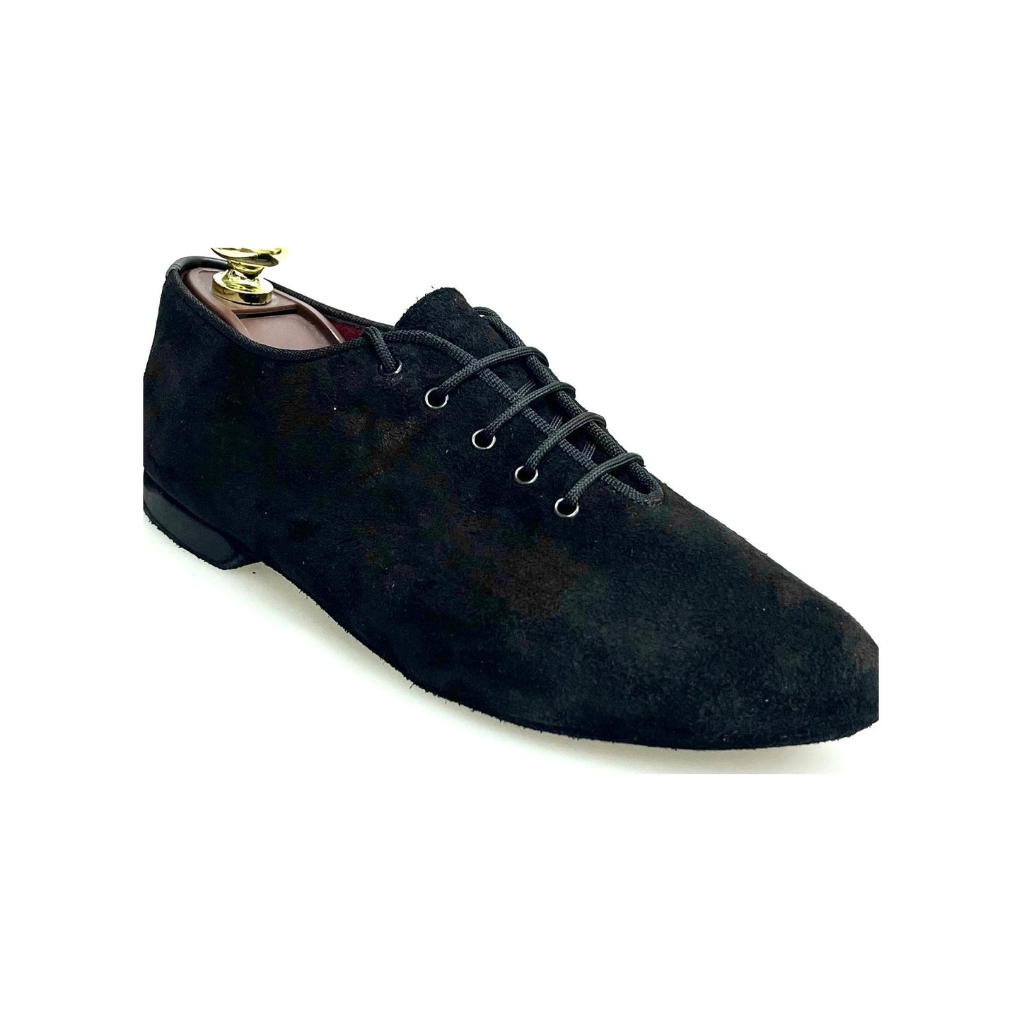 Scarpa Jazz Confort Jazz 04 in camoscio nero, con suola flessibile e design elegante, ideale per danza e comfort.