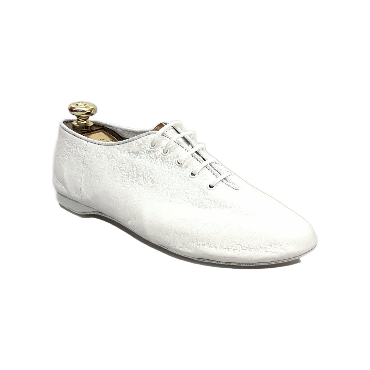 Scarpa jazz bianca Cahetel White J04 in pelle, comoda e elegante, ideale per danza jazz.