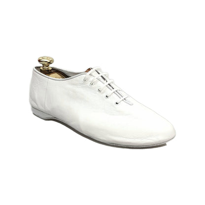 Scarpa jazz bianca Cahetel White J04 in pelle, comoda e elegante, ideale per danza jazz.