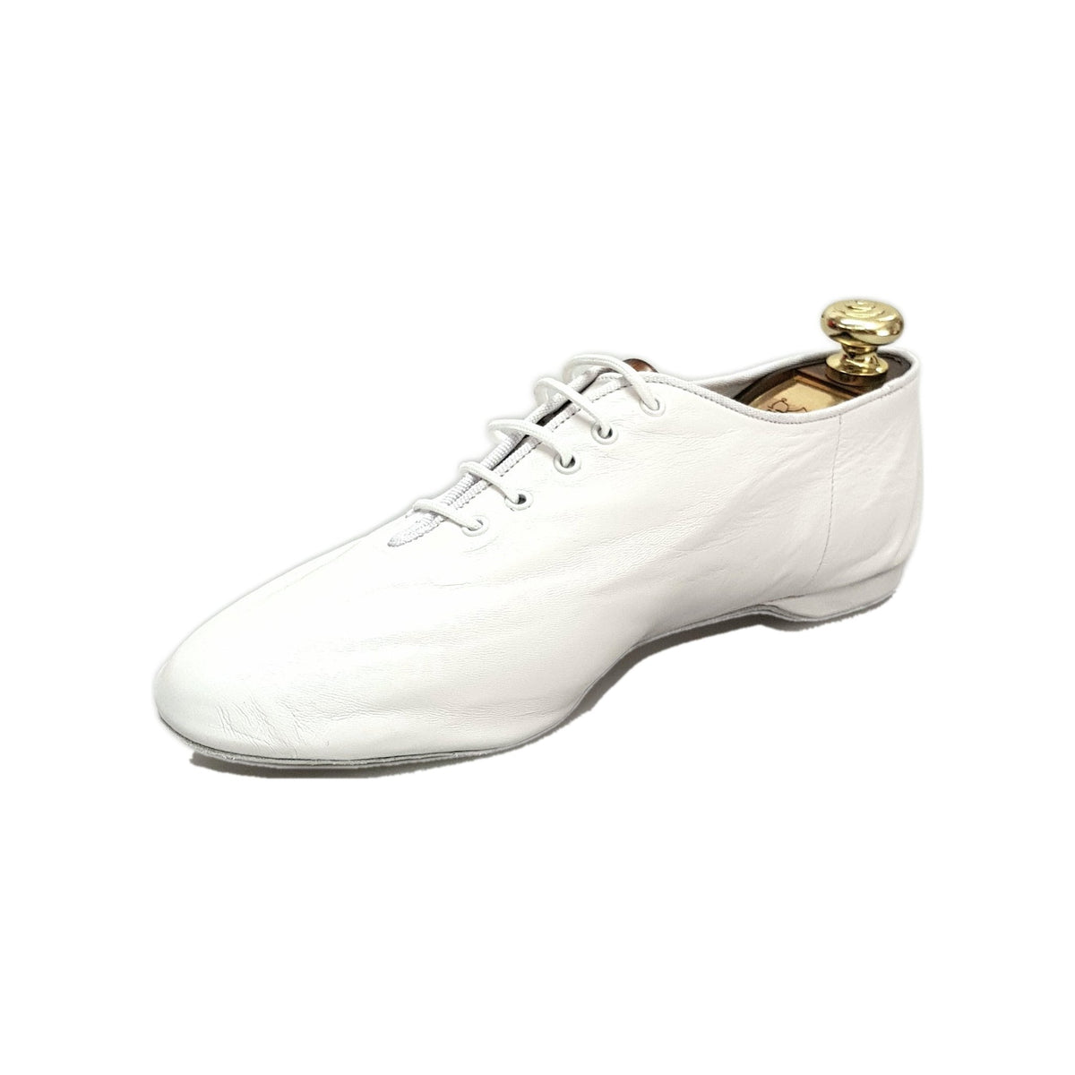 Scarpa jazz bianca Cahetel White J04 in pelle, comfort e stile, perfetta per danza e performance.