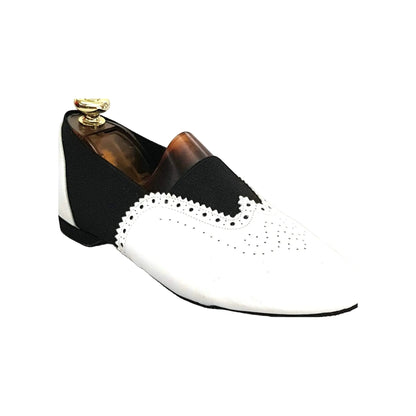 Jazz 06 in Pelle Bianca Roly Wish Dance, nero, vista laterale