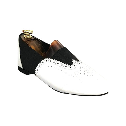 Jazz 06 in Pelle Bianca Roly Wish Dance, nero, vista laterale