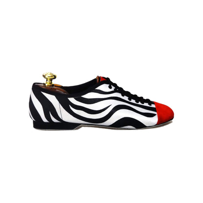 Scarpa Jazz unisex in Pelle Nera Savana Wish Dance, vista laterale