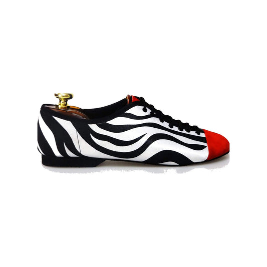 Scarpa Jazz unisex in Pelle Nera Savana Wish Dance, vista laterale