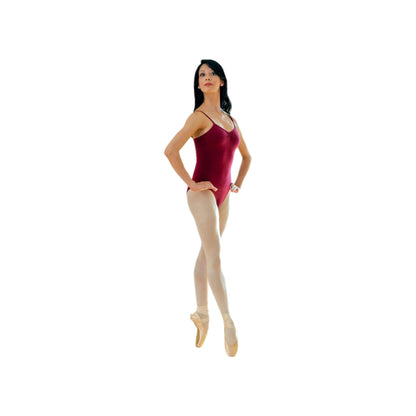 Body danza classica MEDORA Wish Dance Shop in cotoneLycra nera, spalline sottili, microfibra e pettorina antisudore sul petto