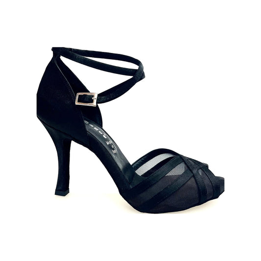 Scarpa Basica da donna in Raso Nero Melany QB Wish Dance (45R QB), vista frontale