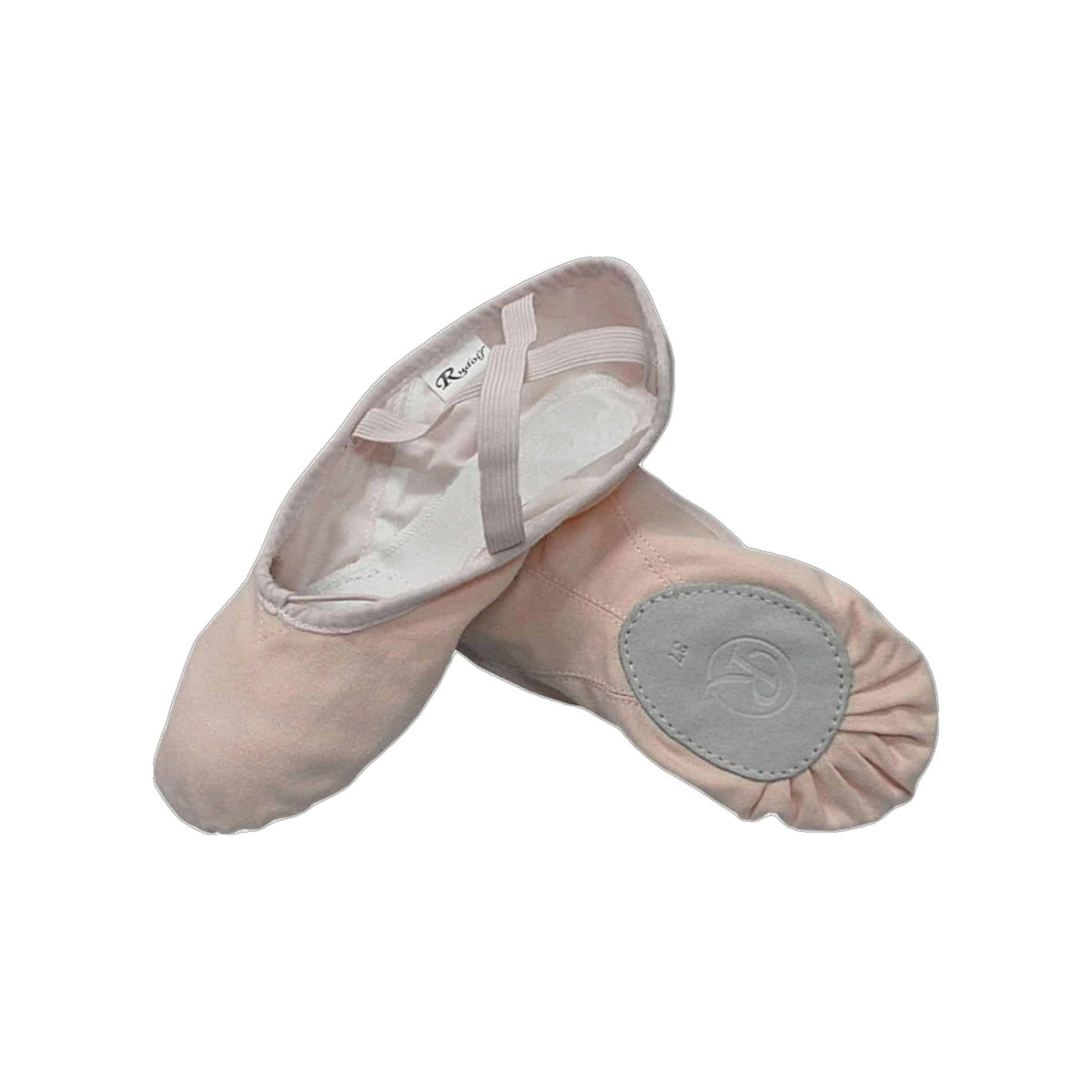 Mezza punta MILLY T200 in stoffa juta traspirante con suola divisa a goccia ed elastici cuciti, ideali per danza classica.