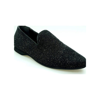 Mocassino nero in glitter premium Wish Dance Shop con interno in pelle, elegante calzatura donna con finiture di qualità
