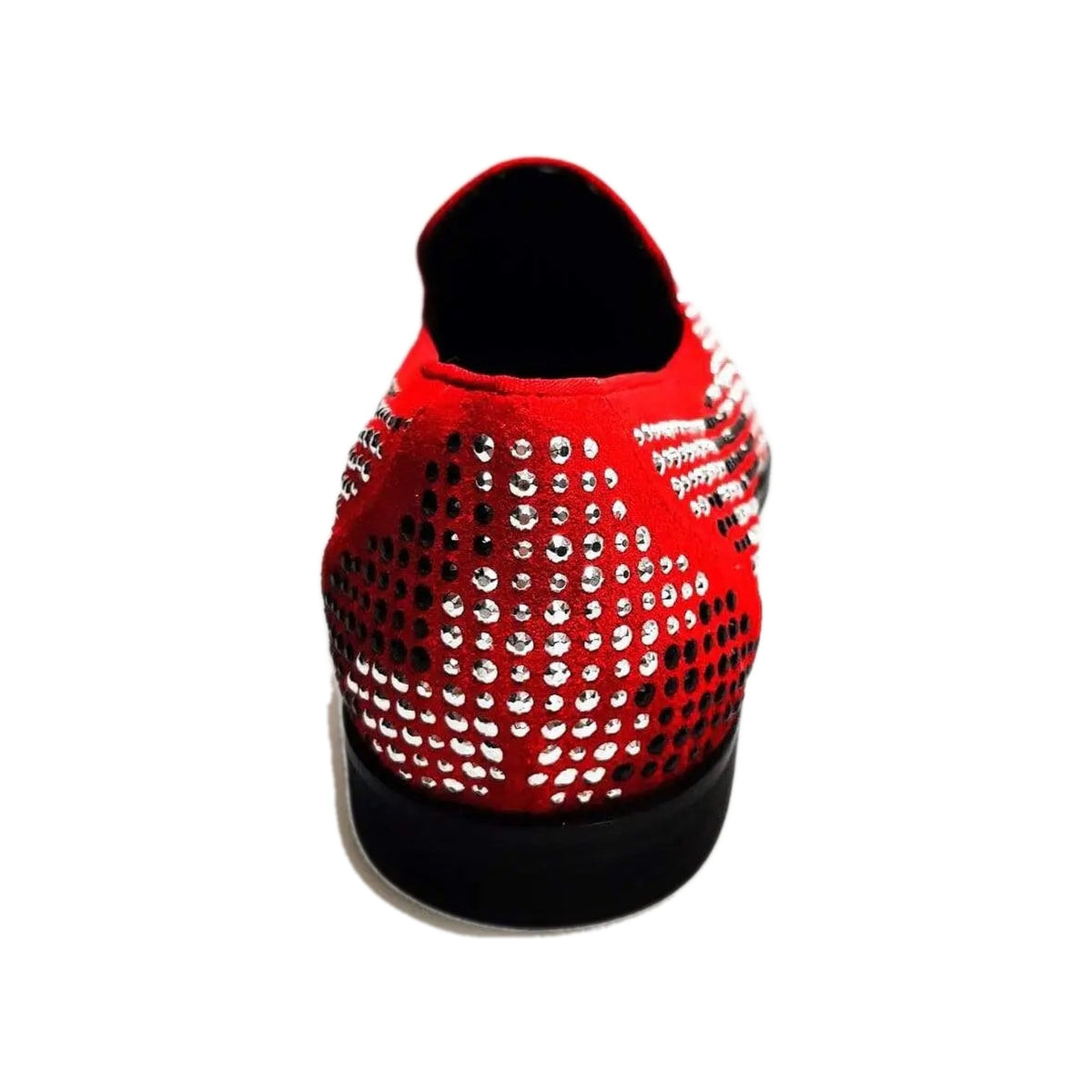 Mocassino da Uomo in Camoscio Rosso Lion Red Silver Black Wish Dance, dettaglio suola