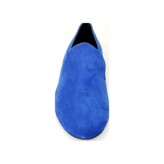 Scarpa mocassino da uomo Serse (800) in camoscio Royal Blu, elegante e confortevole, con dettagli classici e suola in gomma.