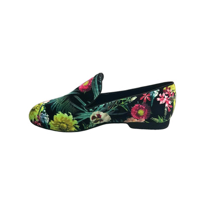 Mocassino da uomo Wish Dance Shop in velluto verde con lavorazione stile Japan, scarpa elegante e di tendenza