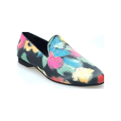 Mocassino uomo Serse Iris Black in stile Picasso nero, scarpa Wish Dance Shop con design elegante e dettagli artistici.