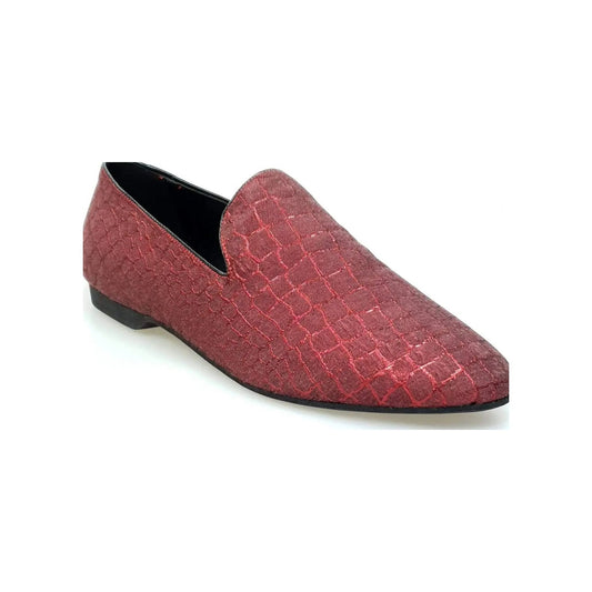 Mocassino da uomo Serse 800 in tessuto Sunset rosso, scarpa Wish Dance Shop con lavorazione elegante e stile casual.