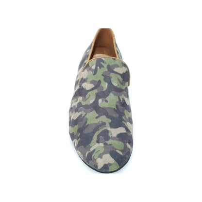 Scarpa mocassino da uomo Serse (800) in tessuto mimetico Marines, scarpa Wish Dance Shop con design militare.
