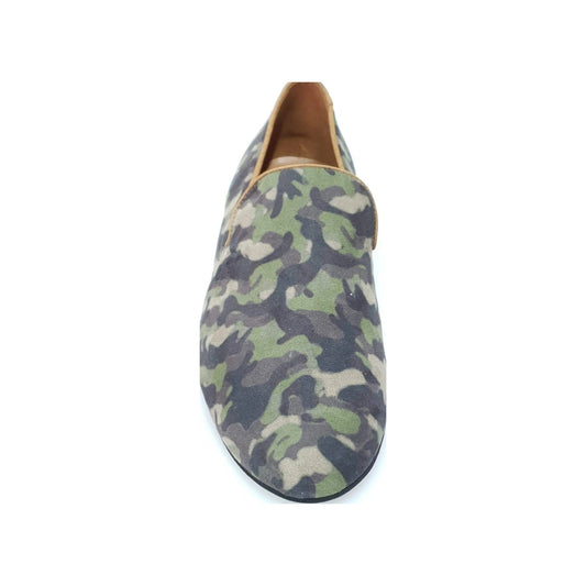 Scarpa mocassino da uomo Serse (800) in tessuto mimetico Marines, scarpa Wish Dance Shop con design militare.
