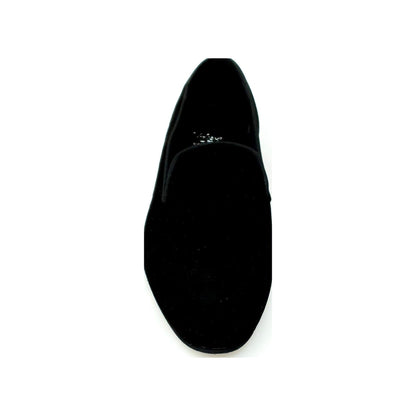 Scarpa mocassino da uomo Boris MS20 in camoscio nero con punta lunga e fodera in pelle, stile elegante e raffinato