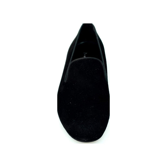 Mocassino da uomo Boris MS20 in camoscio nero con punta tonda, scarpa elegante di Wish Dance Shop.