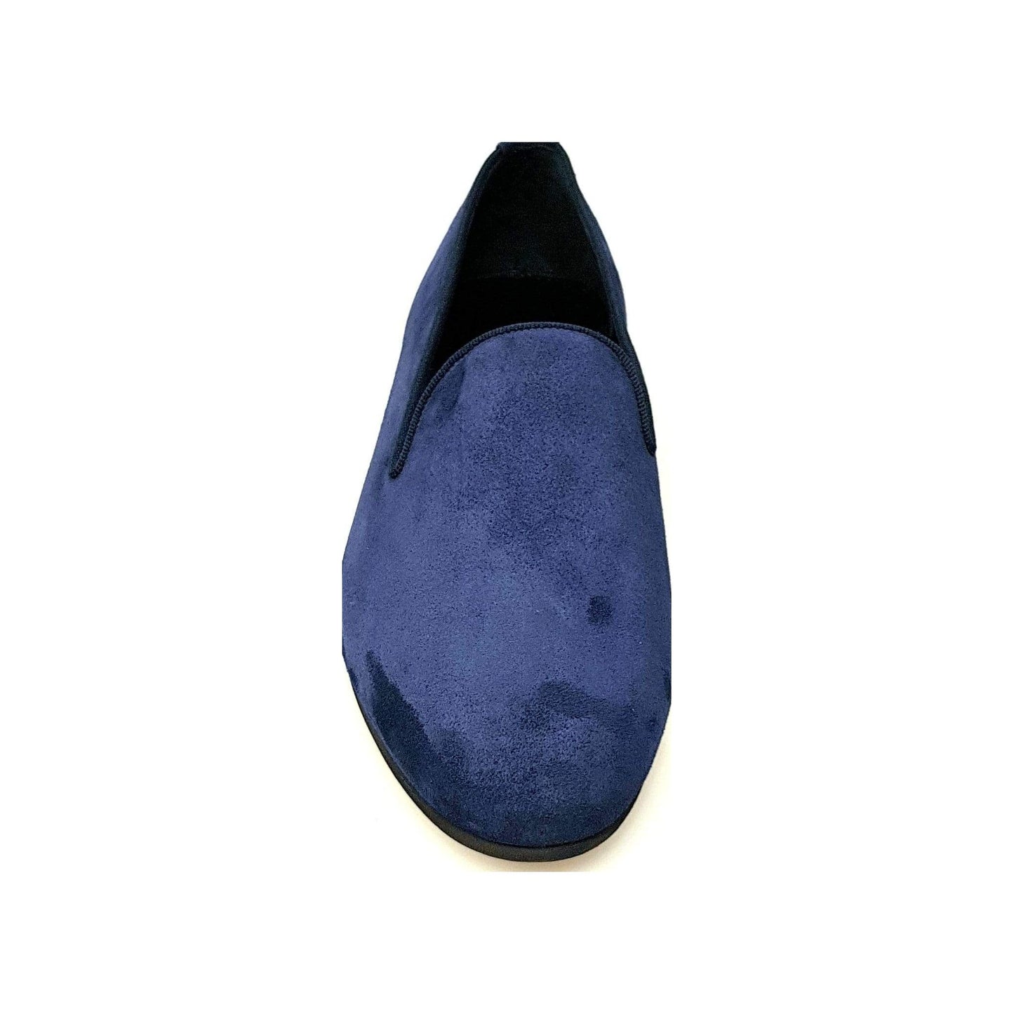 Mocassino da uomo Boris MS20 in camoscio blu notte, scarpa in stile lungo con punta affusata.