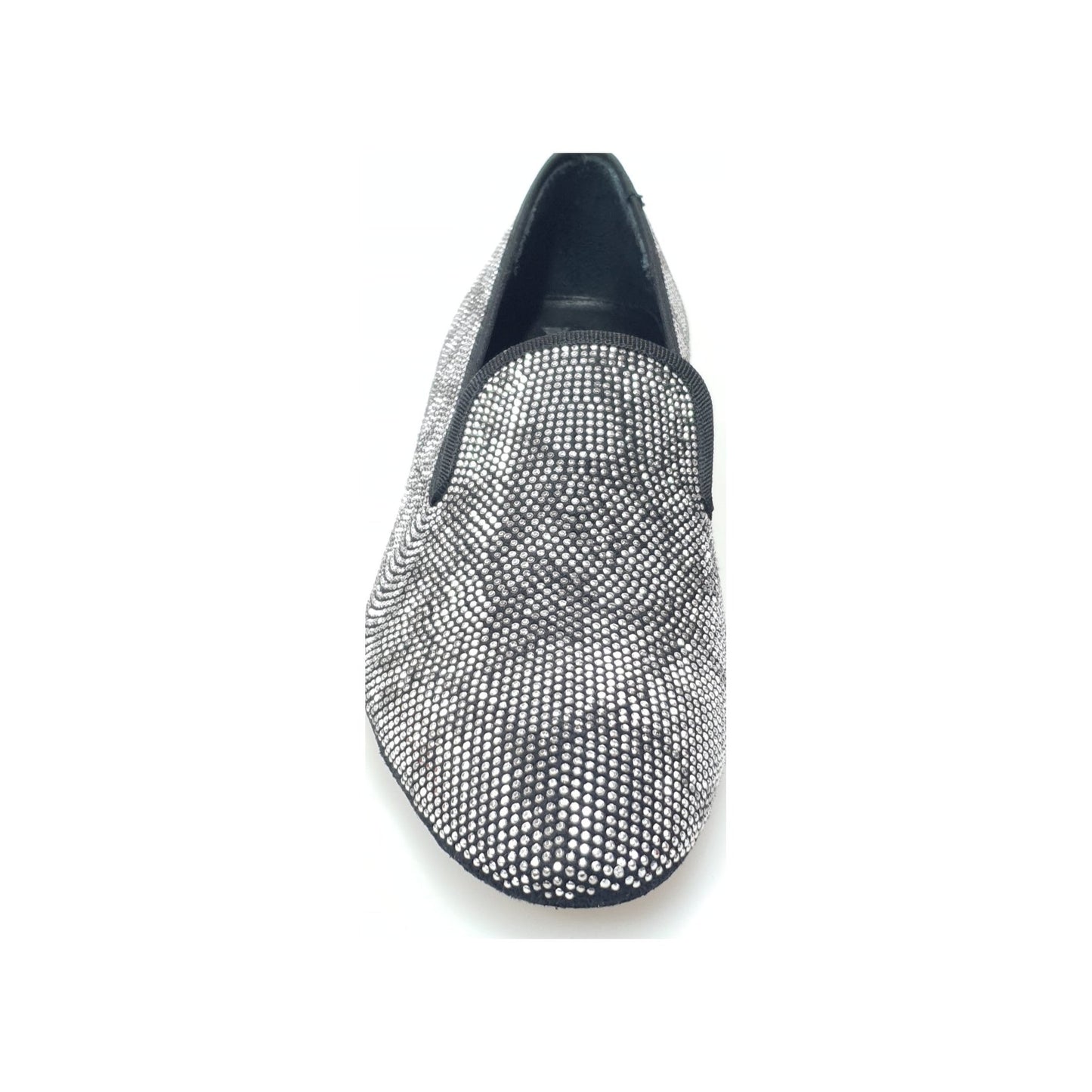 Scarpa da uomo Zeus MS20 in camoscio blu notte con borchiette silver e disegno pyton, forma lunga, Wish Dance Shop