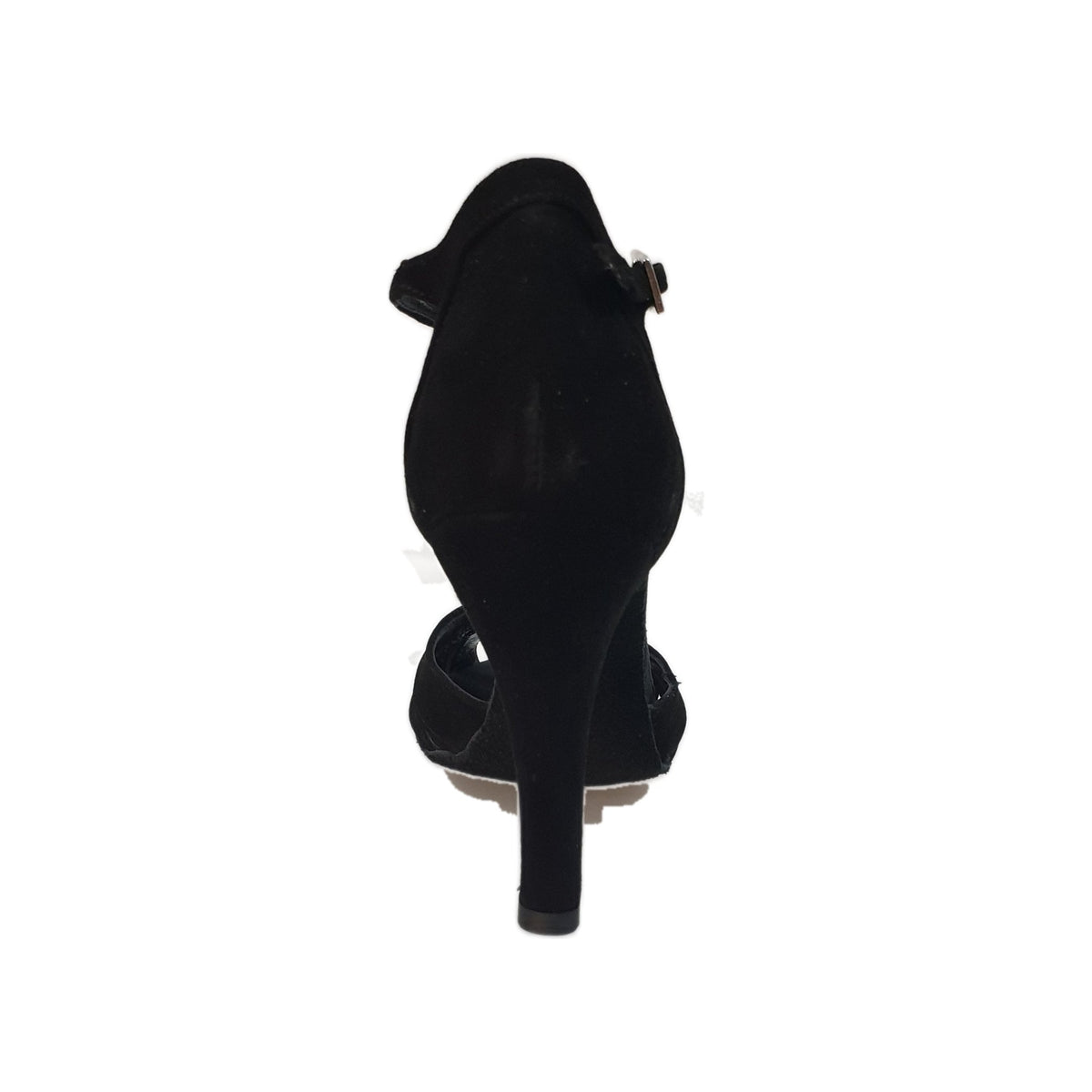 Scarpa L52 Onda QA (B) in camoscio nero, modello Outlet, con suola e dettagli eleganti, vista frontale.