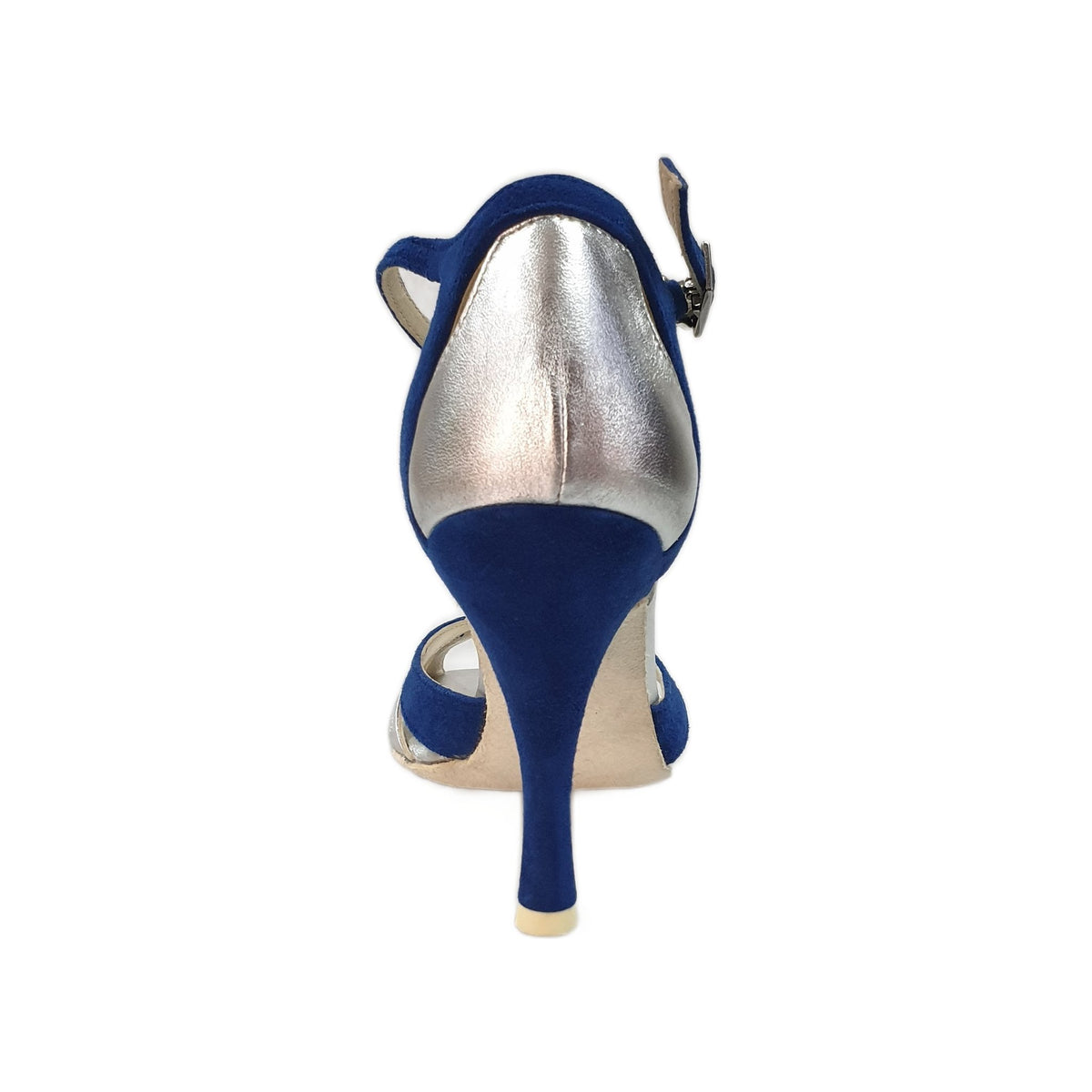 Scarpa da Donna in Camoscio Blu Royal e Pelle Argento OndaVB Wish Dance, dettaglio suola