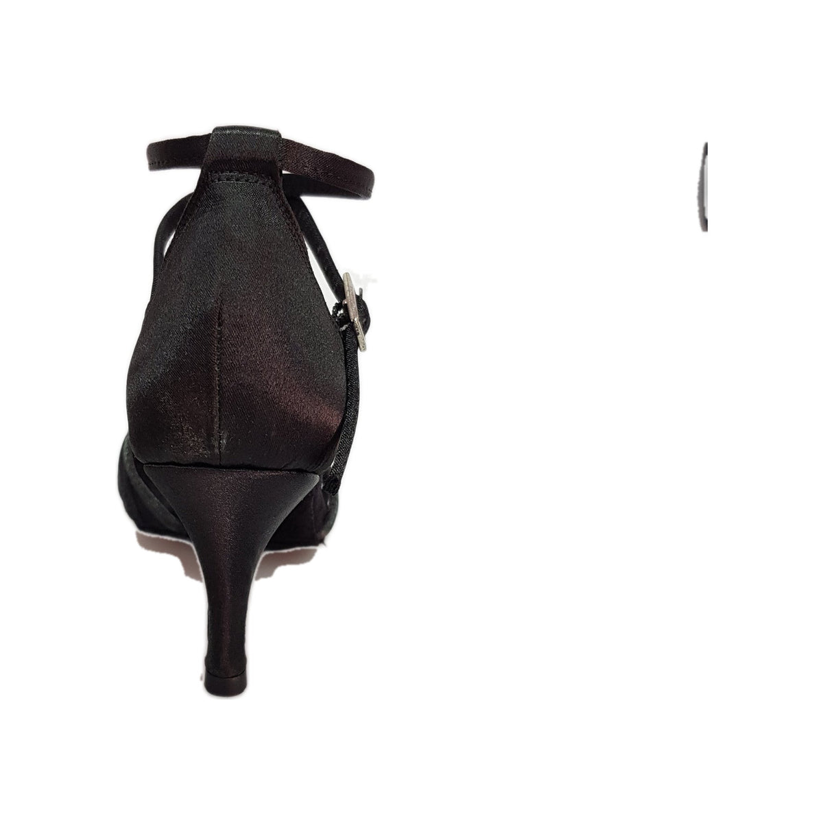 Scarpa da Ballo Basica da Donna in Raso Nero Nodino Patty QB Wish Dance, dettaglio materiale