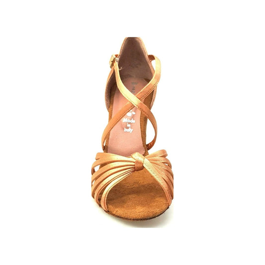 Scarpa da Ballo Basica Da donna in Raso Seta Carne Nodino Patty QC Wish Dance, vista laterale