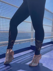 Load and play video in Gallery viewer, MIRIAM Temptation Plus (L6) - Scarpa Da Donna in Raso Bronzo Con Swarovski Boreali e Tacco a Stiletto
