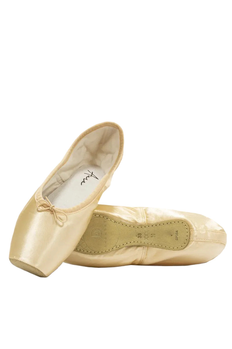 Punte da danza classica Aura (Armonia) professionali con punta in camoscio per migliore presa, marca Wish Dance Shop