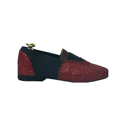 Prisma rosso elastico nero Roly 06, accessorio di moda con design colorato e tessuto elastico, immagine in primo piano.