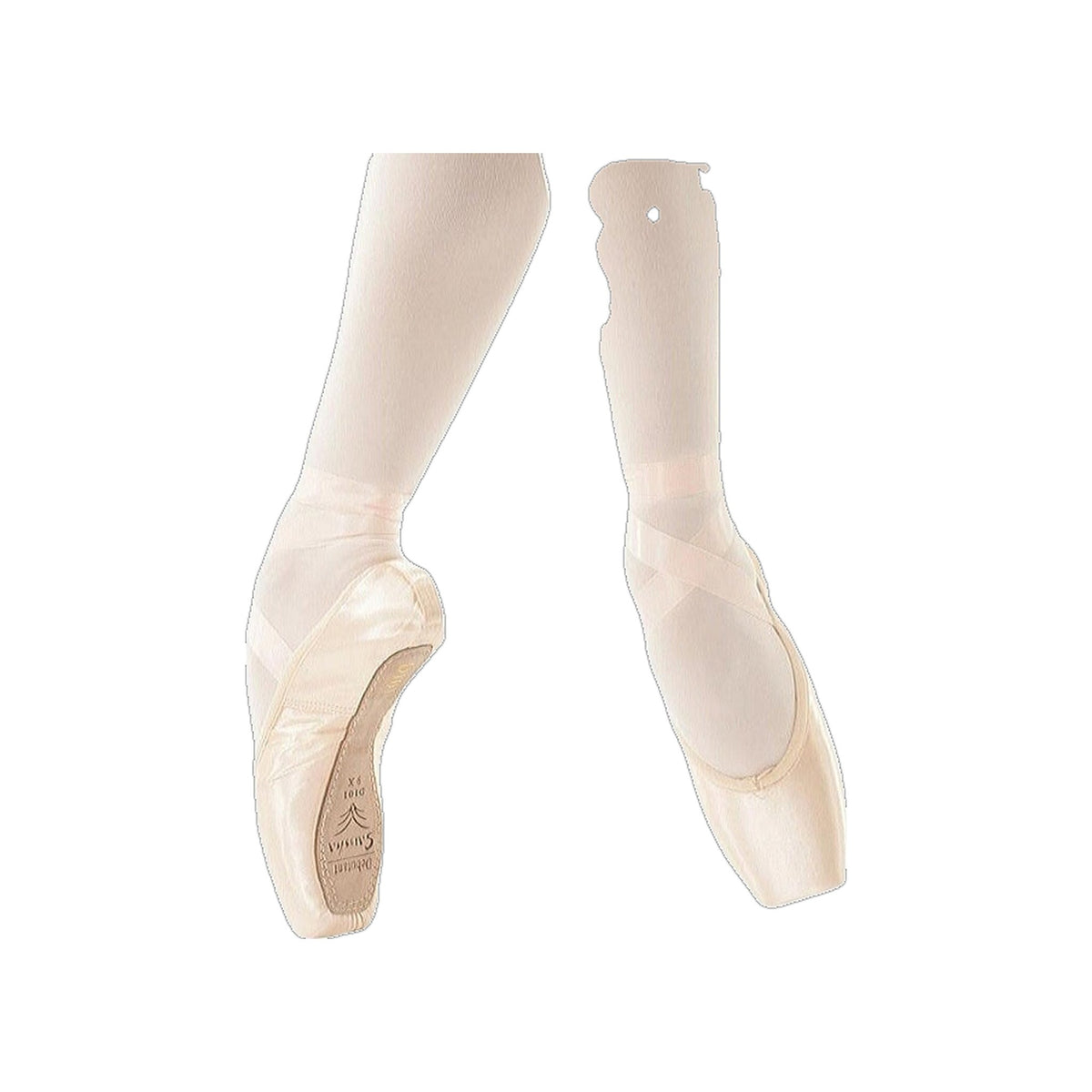Punte da danza classica Sansha Debutante D101SP per principianti, con punta prima, in colore rosa, ideale per principianti.