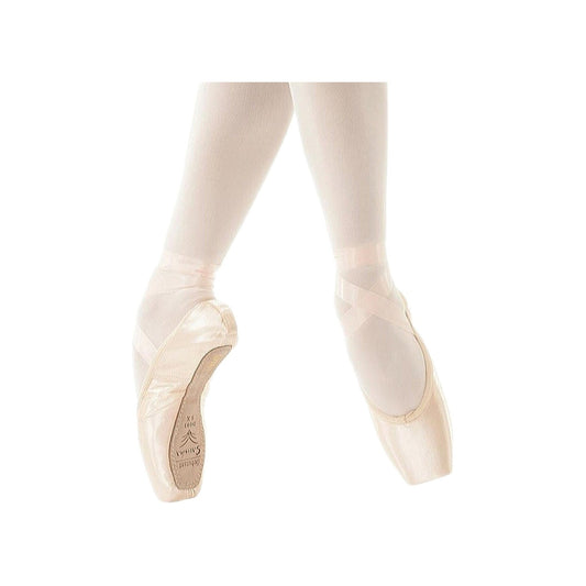 Punte da danza classica Sansha Debutante D101SP per principianti, con punta prima, in colore rosa, ideale per principianti.