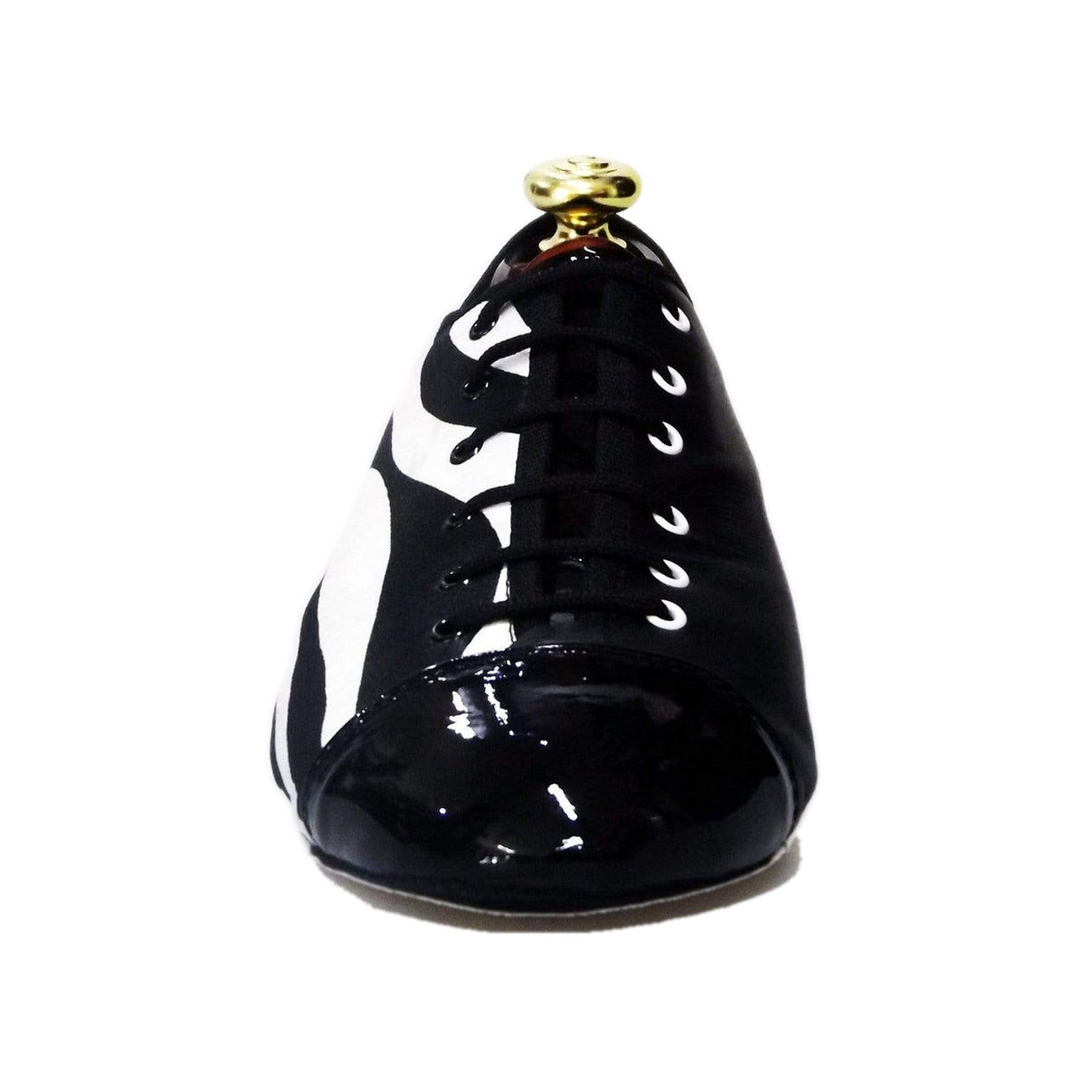 Scarpa Jazz unisex in Pelle Nera Savana Wish Dance (NY09), vista frontale