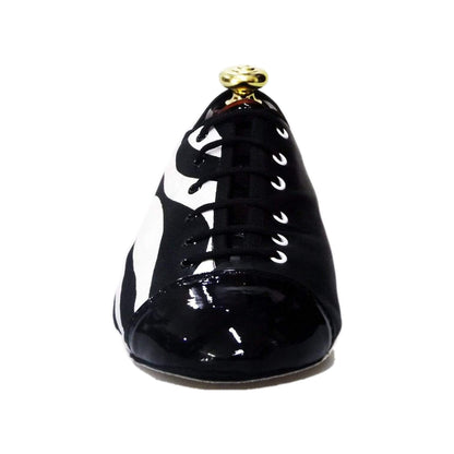 Scarpa Jazz unisex in Pelle Nera Savana Wish Dance (NY09), vista frontale