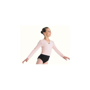 Silvya (RD) - Scaldacuore Incrociatino in Morbido Cotone Lycra Bielastico Manica Lunga Bambina