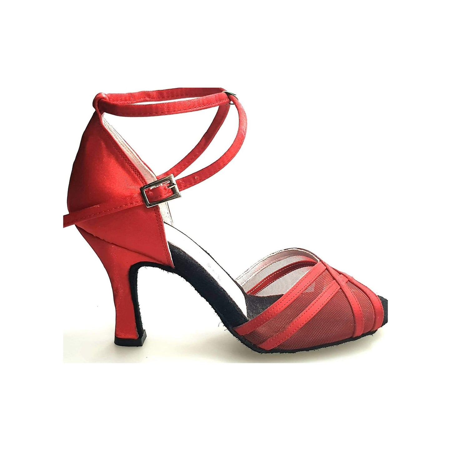 Scarpa Basica da donna in Raso Rosso Melany QB Wish Dance, vista frontale