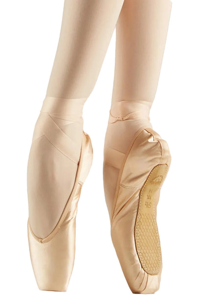 Scarpa punta da danza classica Grishko NOVICE modello 2007, prima punta per principianti, vista frontale, Wish Dance Shop.