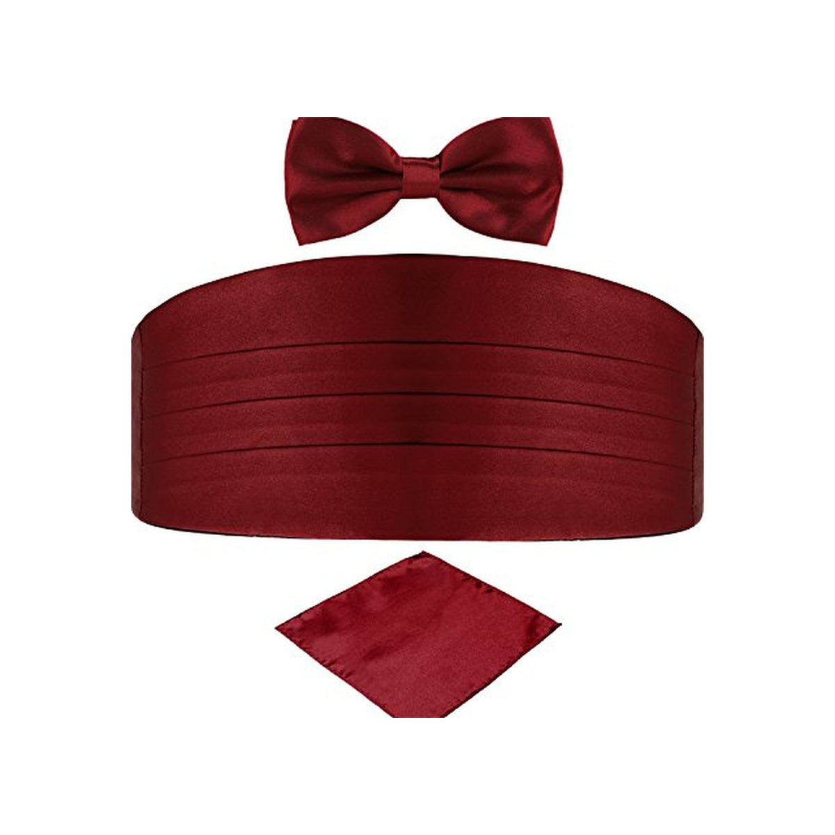 Set per Smoking Fusciacca/Pochette/Papillone di colore Bordeaux Wish Dance, vista laterale