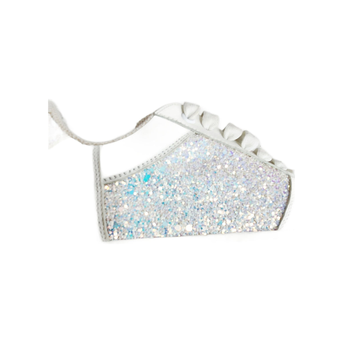 Sneaker in Pelle Bianca Fori Traspiranti inserti Kristall Celeste Perla Boreale Foderata in tessuto, dettaglio suola