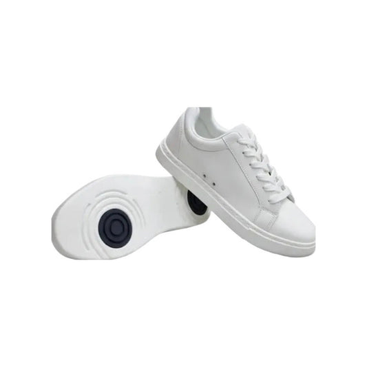 Sneaker ecopelle bianca e nera Suprema White Black Vortex (FCE) con suola in gomma e resina, design leggero e confortevole.