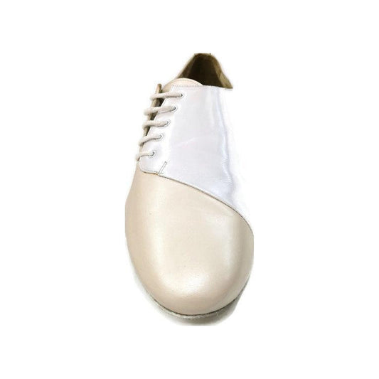 Scarpa da uomo Stardust MS19H in vitello avorio, bianco perlato, stile elegante e raffinato.